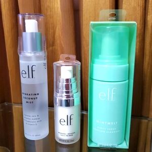 Lot of 3 (three) ELF (e.l.f), hydrating mist, face primer, cleanser